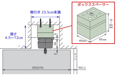 調光縦型ブラインド エアレ タチカワブラインド カーテンボックスへの取り付け 奥行きが23.5cm以上必要