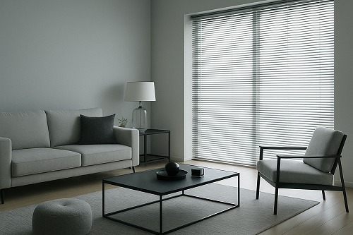 リビング シンプル モダン アルミブラインド