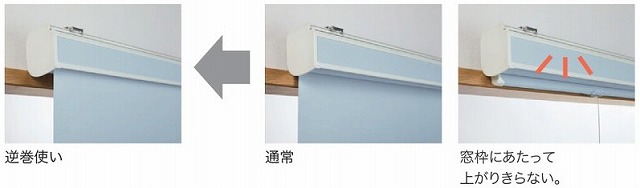 窓枠の出っ張りに引っかかる場合