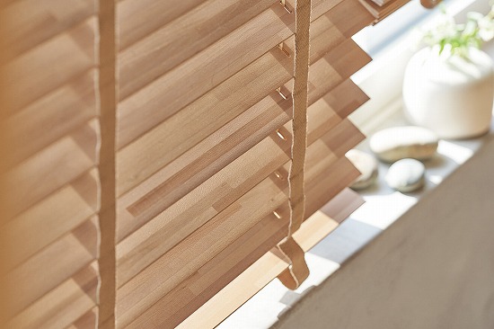 ウッドブラインドのアップ画像